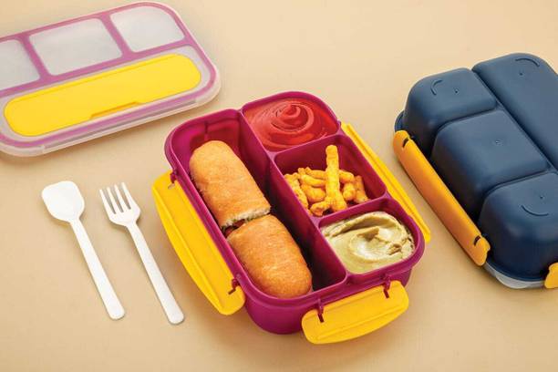 AK10ZONE 4 Compartment Lunch Box Reusable Microwave Freezer Safe Food Containers 1 Containers Lunch Box