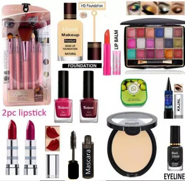 Valhalla makeup kit combo eyeshadow makeup brushes lipstick lipstick eyeliner compact