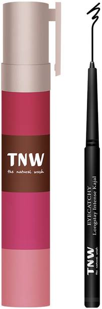 TNW - The Natural Wash Lipstack (Jukebox) + Kajal Combo – Long-Lasting Lipstick & Smudge-Proof Kajal