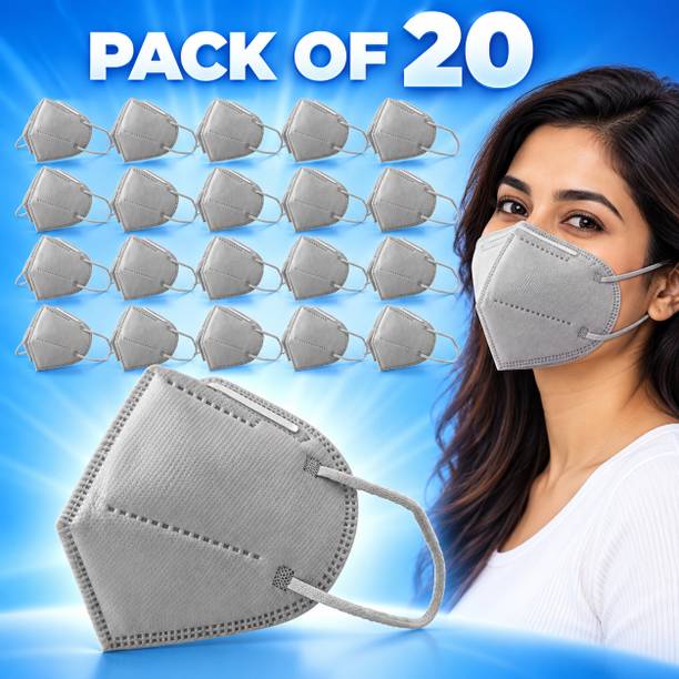7SHIELD Grey N95 Medical Mask High-Performance Healthcare and Personal Use For Medical,Industrial,Travel 5-Ply Grey N-95 Washable, Reusable, Water Resistant