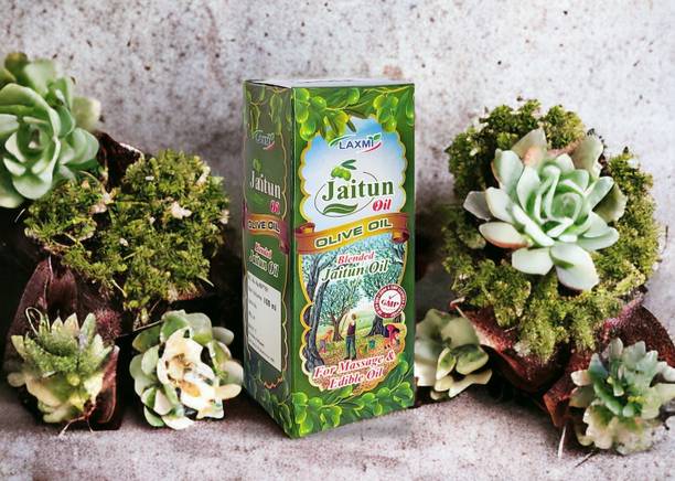 LAXMI ORGANIC Olive oil Jaitun ka tail virgin Extra Light edible cooking body hair massage tel Olive Oil Box
