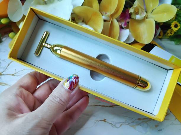 CZECH Face Beauty bar 24K Golden Pulse Facial Face Massager Lift Tight Face Care FJS14