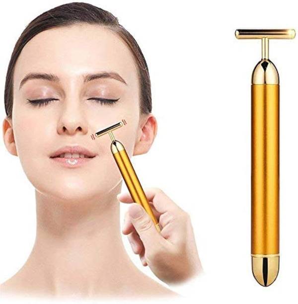 ENMORA Beauty Golden Facial Massager, Anti Wrinkles Facial Massager in T-Shape IDJ24