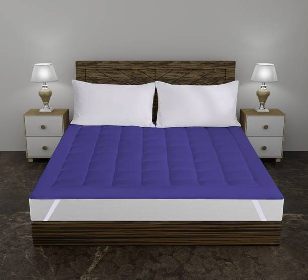 AJISH 2 inch (5.08 cm) King Size Poly Fiber Breathable Mattress Topper