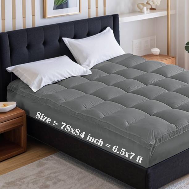Jaipurlinen 2 inch (5.08 cm) King Size Microfibre Breathable Mattress Topper