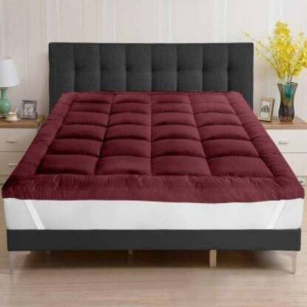 Comfowell 2 inch (5.08 cm) Queen Size Poly Fiber Stretchable, Waterproof Mattress Topper