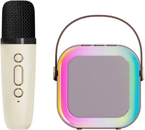 कम्मतेश्वरा Karaoke Machine Bluetooth Speaker with Wireless Microphone and Dynamic Lights