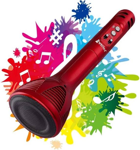 VRJTEC Design 2 Wireless Bluetooth Karaoke Microphone, Portable Handheld karaoke Mic Speaker Machine Birthday Home Party for Android/iPhone/PC or All Smartphone Microphone