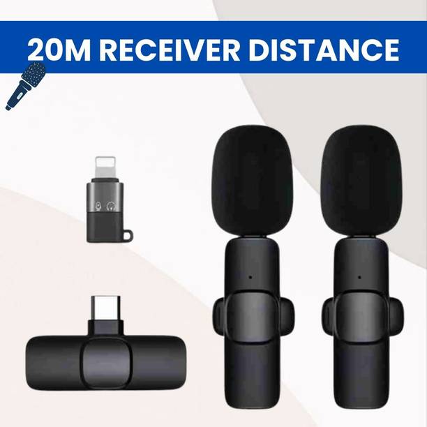 TTDC K9 Dual Wireless Microphone, Bluetooth Collar Mic for Interview/YouTubeO125 Microphone