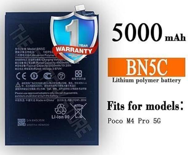 QCWITRO Mobile Battery For  Xiaomi Original BN5C Battery for Xiaomi Poco M4 Pro with 1 Year Warranty