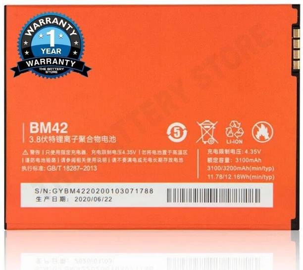QCWITRO Mobile Battery For  Redmi Original BM42 Battery for Redmi Note 3G/4G Note with 1 Year Warranty