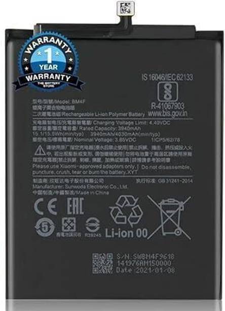 QCWITRO Mobile Battery For  Xiaomi Original BM4F Battery for Xiaomi A3 with 1 Year Warranty