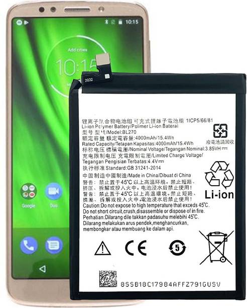 The B Store Mobile Battery For  Motorola BL270 Moto E5 / Moto G6 Play/Lenovo Vibe K6 Plus/Lenovo K6 Note/Lenovo K8 Note
