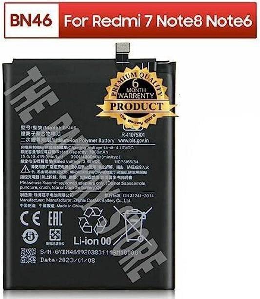 GILERINS Mobile Battery For  Redmi Original BN46 Battery for Redmi Note 6, 8, Y3, 7 with 6 Month warrenty