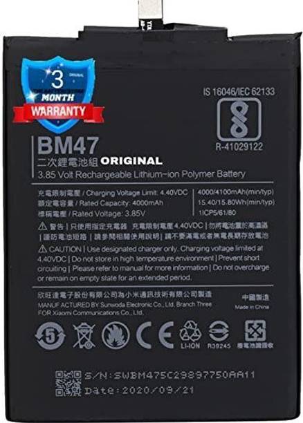 GILERINS Mobile Battery For  Mi 3pro Compatible Redmi 3, .Original Battery Bm47 for Mi 3pro Compatible Redmi 3,