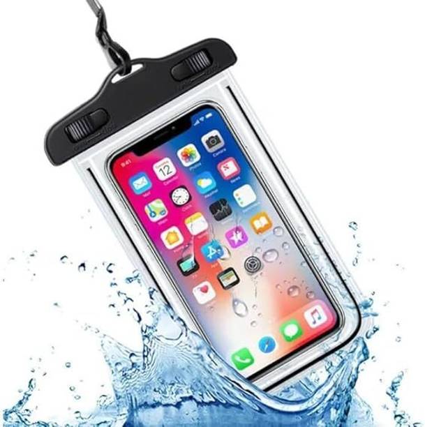 PAPLAJ ENTERPRISES Pouch for Rain for Mobile Touch Sensitive Waterproof Mobile Pouch with Strap, Size upto 6.5" Mobiles