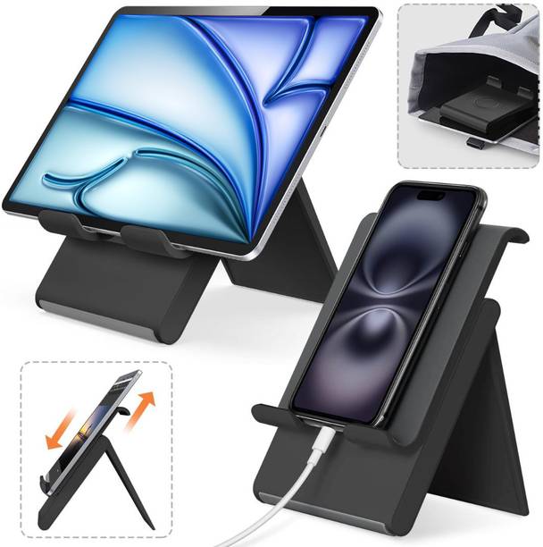 Aliens Foldable Tablet & Mobile Stand with Height & Angle Adjustment | For 12" Devices Mobile Holder
