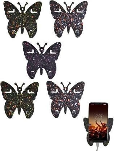aflah Wall Mounted Butterfly Mobile for charging, Plastic Pack OF 5 Mobile Holder