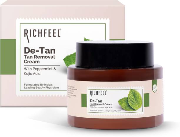 RICHFEEL De-tan Cream|Tan Removal|Peppermint, Honey & Cucumber |100 gm