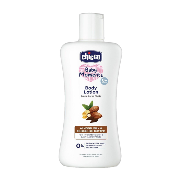 Chicco Baby Body Lotion, Non-sticky, Paraben & Phenoxyethanol Free, 0M+