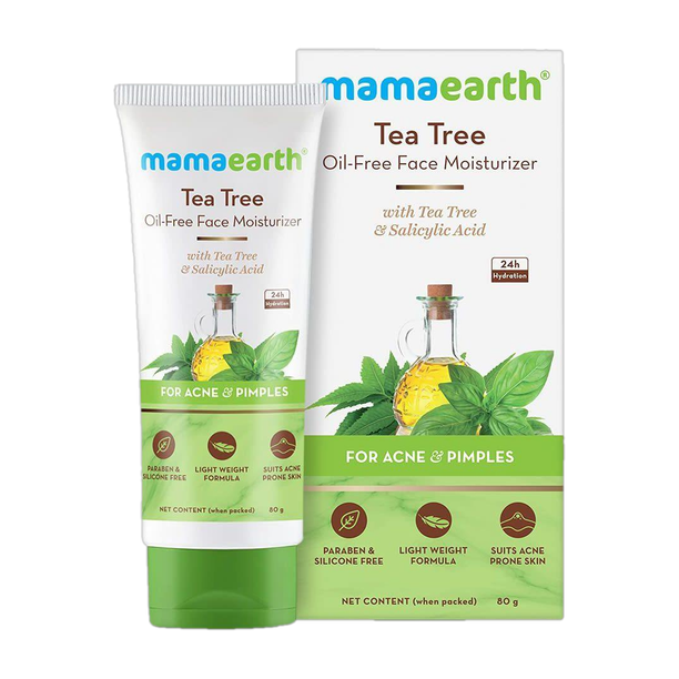 Mamaearth Tea Tree Oil-Free Moisturizer For Face For Oily Skin with Tea Tree & Salicylic Acid for Acne & Pimples