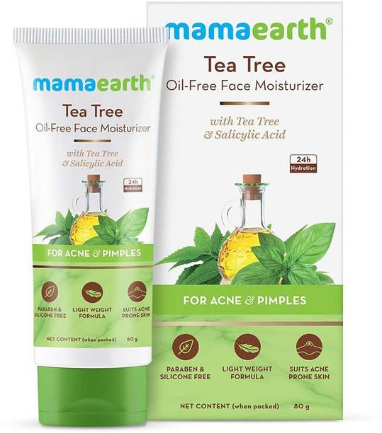 Mamaearth Tea Tree Oil-Free Moisturizer For Face For Oily Skin with Tea Tree & Salicylic Acid for Acne & Pimples