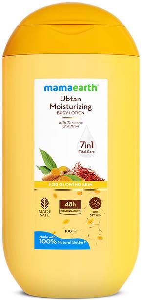 Mamaearth Ubtan Moisturizing Body Lotion with Turmeric & Saffron for Glowing Skin