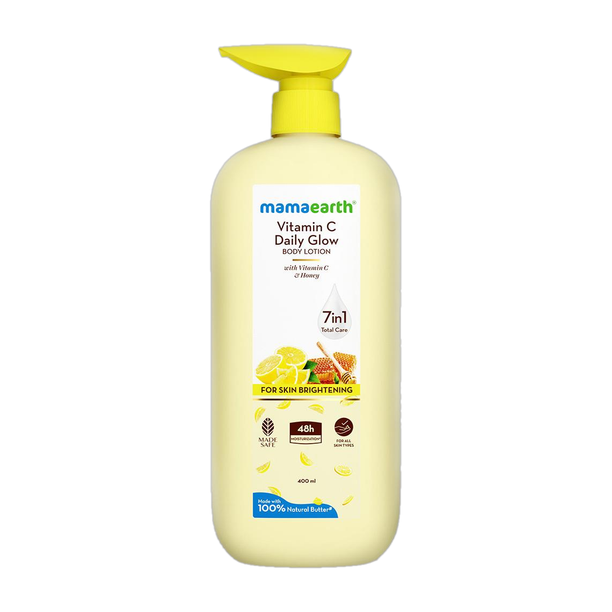 Mamaearth Daily Glow Body Lotion For Skin Brightening with Vitamin C & Honey