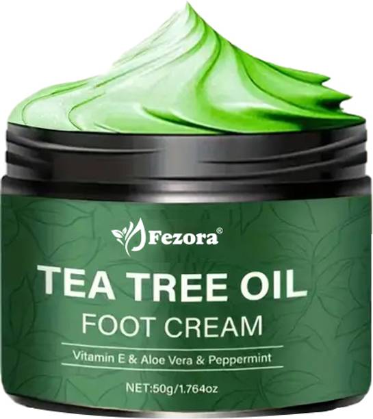 Fezora Tea Tree Oil Foot Cream Deep Moisturizing & Soothing Foot Care for Soft Smooth