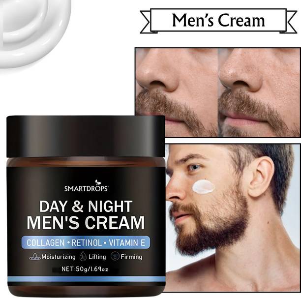 smartdrops Daily Glow Men Face Cream with Collagen & Vitamin E | Lightweight & Non-Greasy