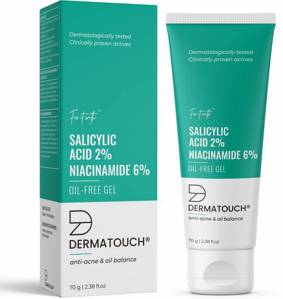 Dermatouch Salicylic Acid 2% Niacinamide 6% Anti-Acne Oil-Free Gel For Acne, Oil Balancing