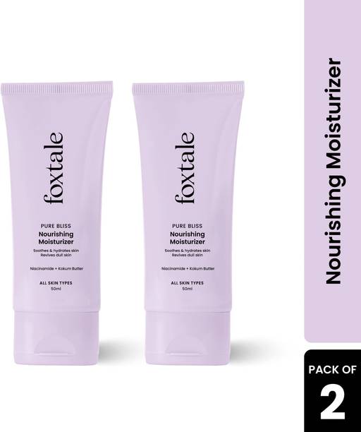 Foxtale Nourishing Ceramide Moisturiser Pack of 2 |Non-sticky |100hrs Hydration