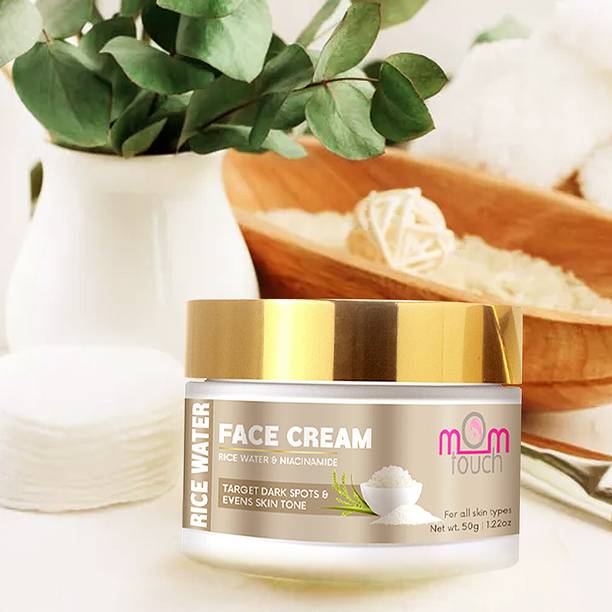mom touch Rice Day & Night Cream with Rice water for Skin Dark Spot, Glass Skin Tone (50 ml)