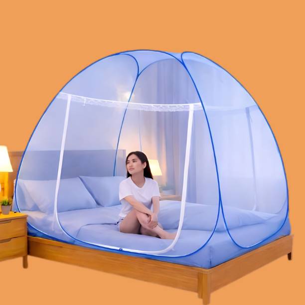 AK FAISHAN Portable Indoor Bedside Canopy for Family Relaxation Polyester Washable Adults Mosquito Net
