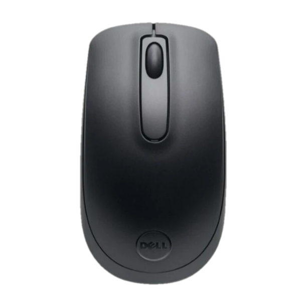 DELL WM118 Ambidextrous Optical Mouse 1000DPI, with USB Nano Receiver, Optical Tracking, Plug and Play, 12-Month Battery Life