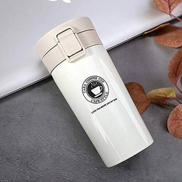 Nirvaana Thermos Flask with Lid Insulated Travel Tea and Coffee Portable Thermal Cup Plastic Coffee Mug