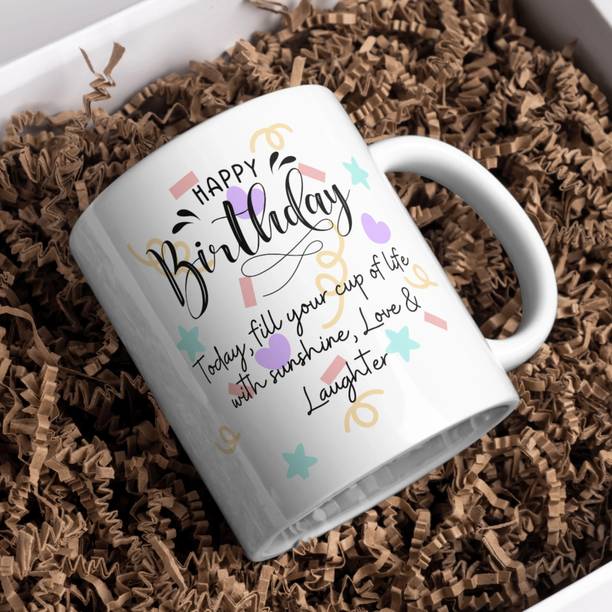 Manorath Happy Birthday Printed Cup, Gifting Cup, Birthday Gifting Ceramic Coffee Mug