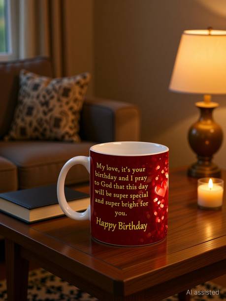SUARD Happy Birthday My Love Gift for Birthday Ceramic Coffee Birthday Gift for Girlfriend Boyfriend, Friend, special ones, Coffee mug with Glossy finish Ceramic Coffee Mug