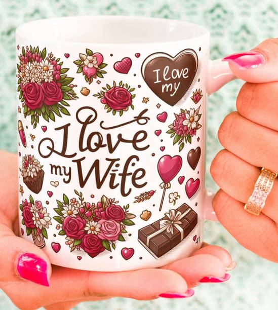 Oducos My Dear Wife I Love You Gift for Wifey, Best Wife in the World Wife41 Ceramic Coffee Mug