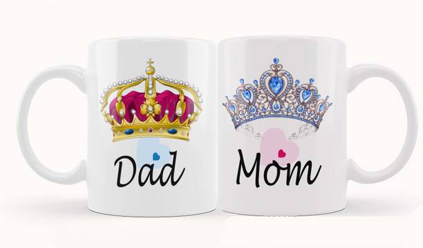 IMPACTPLUS Dad & Mom Couple Gift for Mummy Papa, Anniversary, Birthday Gifts Ceramic Coffee Mug