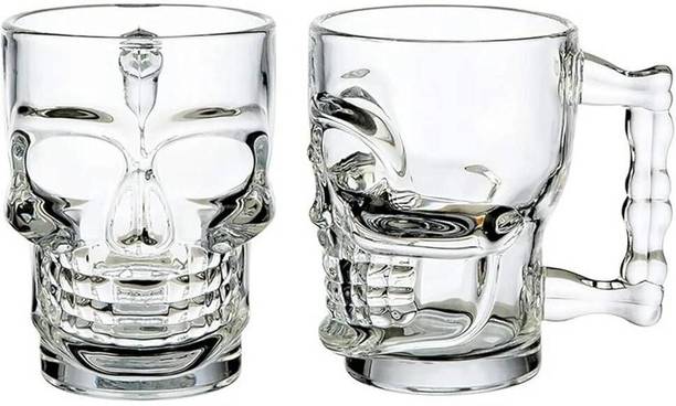 V Bright Skull Beer 530ML for Your Home Bar|Large Glass Beer for Party Glass Beer Mug