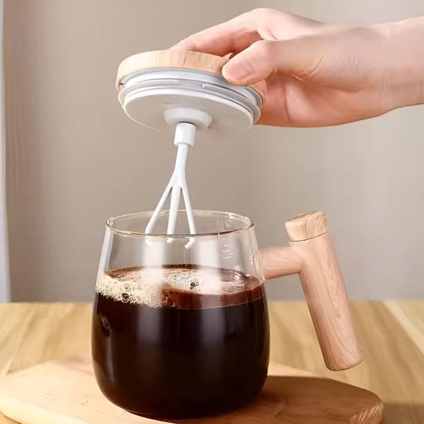 frendz Automatic Mixing Cup 500ml | Self Stirring | Coffee Maker with USB Charging Glass Coffee Mug