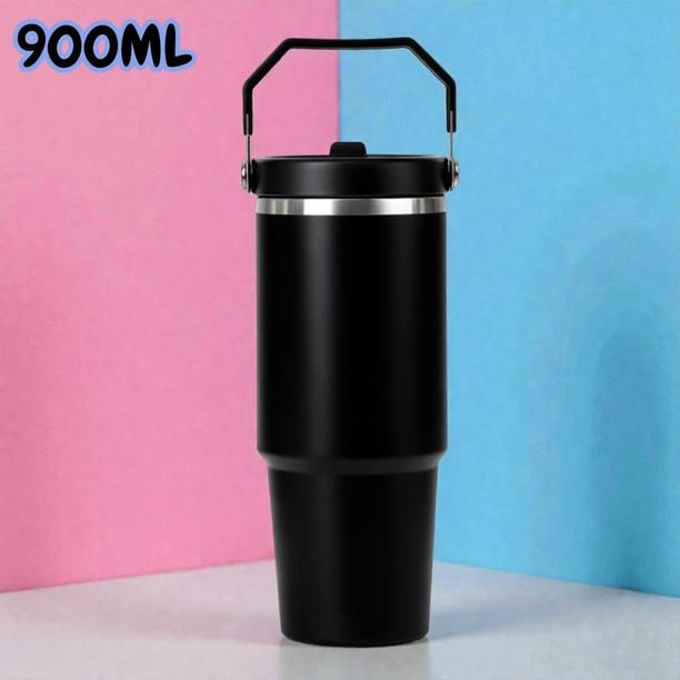 Stybits A165 Modern Travel Tumbler With Handle – Spill Proof Drinkware Stainless Steel Tumbler