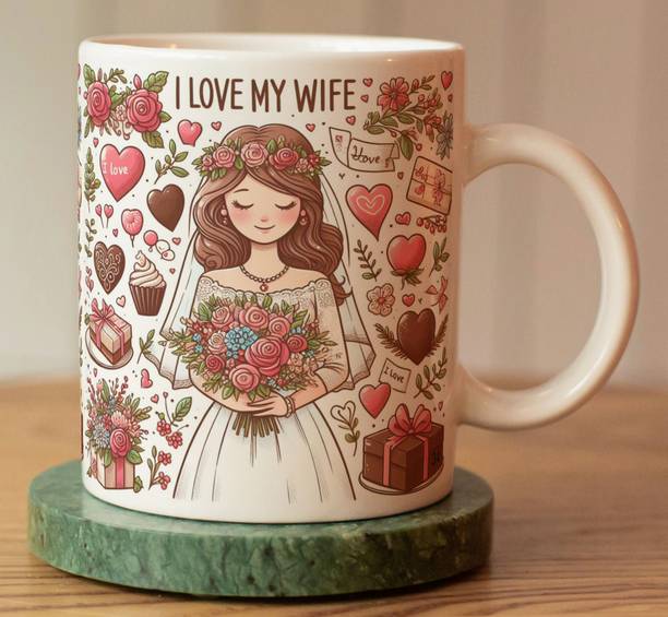 amrita I Love My Wife, Special Birthday Gift for Wifey Valentine Love Wife34 Ceramic Coffee Mug