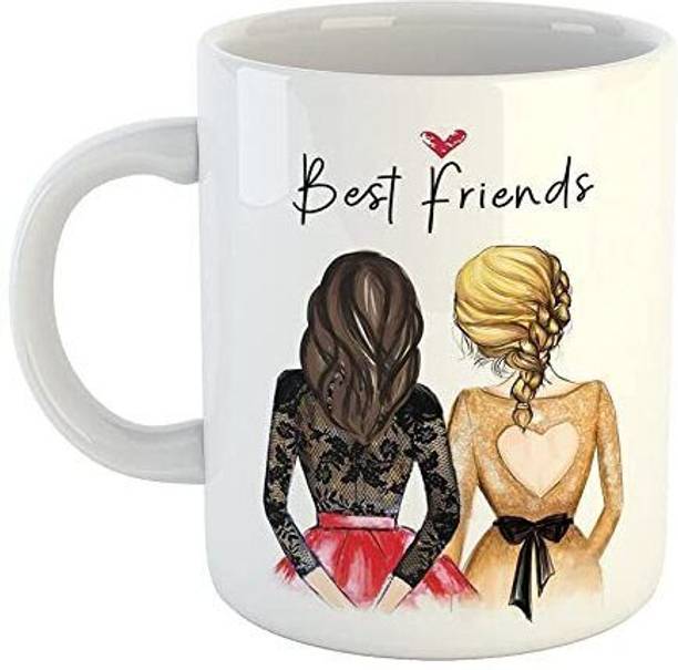 Manorath best friends white ceramic coffee mug Ceramic Coffee Mug