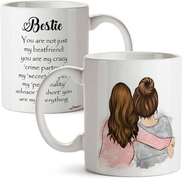 FirBUY Funny Bestie for Girl - Cute Best Friend Friendship Quotes Printed0602 Ceramic Coffee Mug