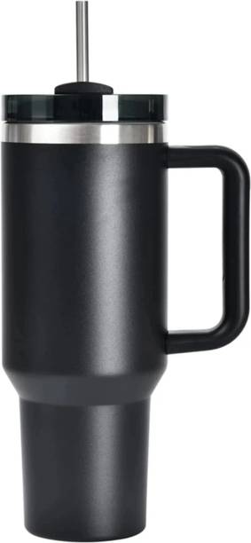 Ojra Tumbler with Handle and Straw Lid Water Bottle Travel Coffee Cup Hot &Cold Stainless Steel Tumbler