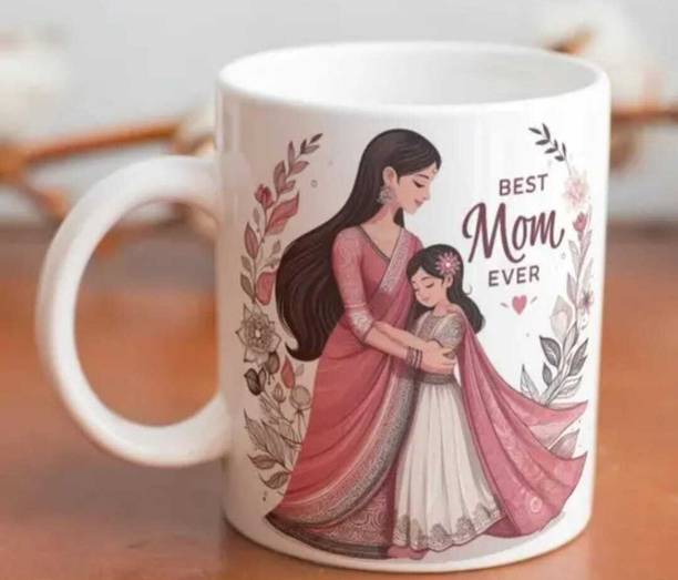 Yashukraft Best Mom Ever Printed Ceramic Coffee | Gift for Mother Ceramic Coffee Mug
