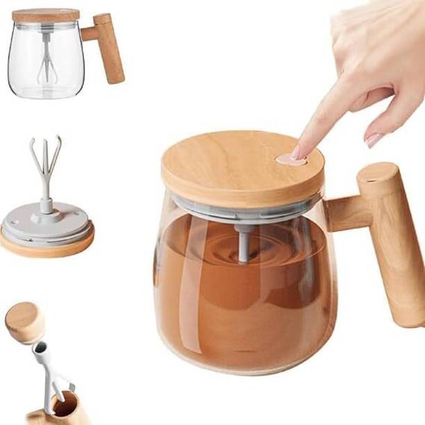 TrendsStore Self Stirring,Electric Mixing Cup High Borosilicate Glass Coffee Glass Coffee Glass Coffee Mug