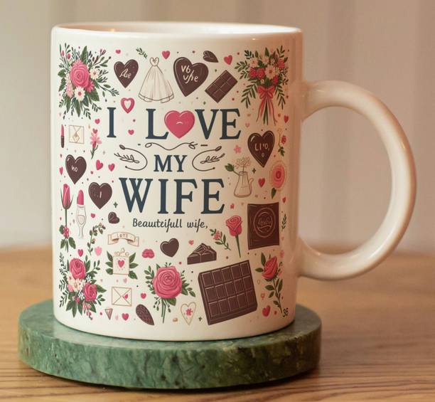 KUCHILA My Dear Wife I Love You Gift for Wifey, Wife, Partner, Lovers Wife36 Ceramic Coffee Mug